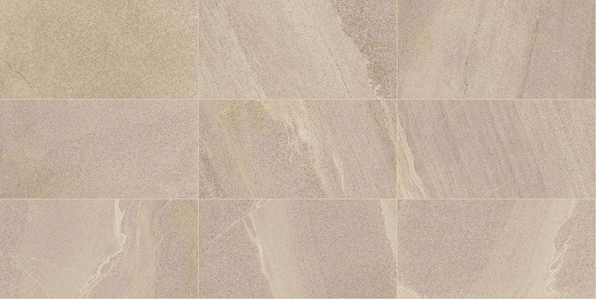 Milestone East Beige Stone Look Porcelain Tiles 12x24