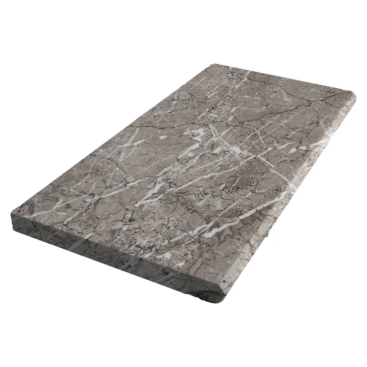 Moon Grey Nano Finish Bullnose Marble Pool Coping 12x24 3cm