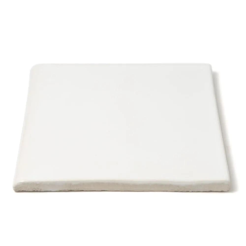 Palace Blanc Glossy Bullnose Ceramic Moldings 6x6