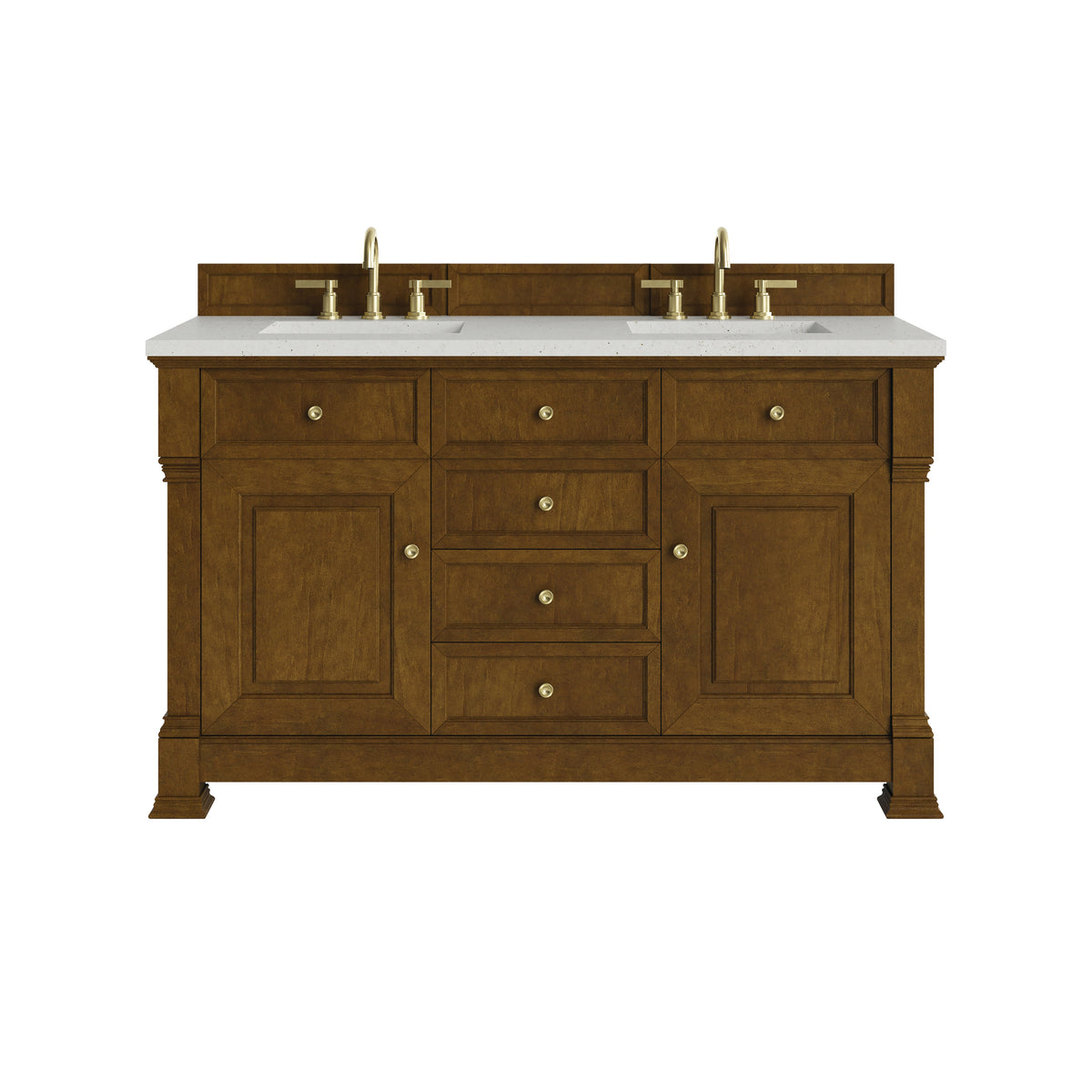 James Martin Brookfield 60" Double Bathroom Vanity, Honey Oak