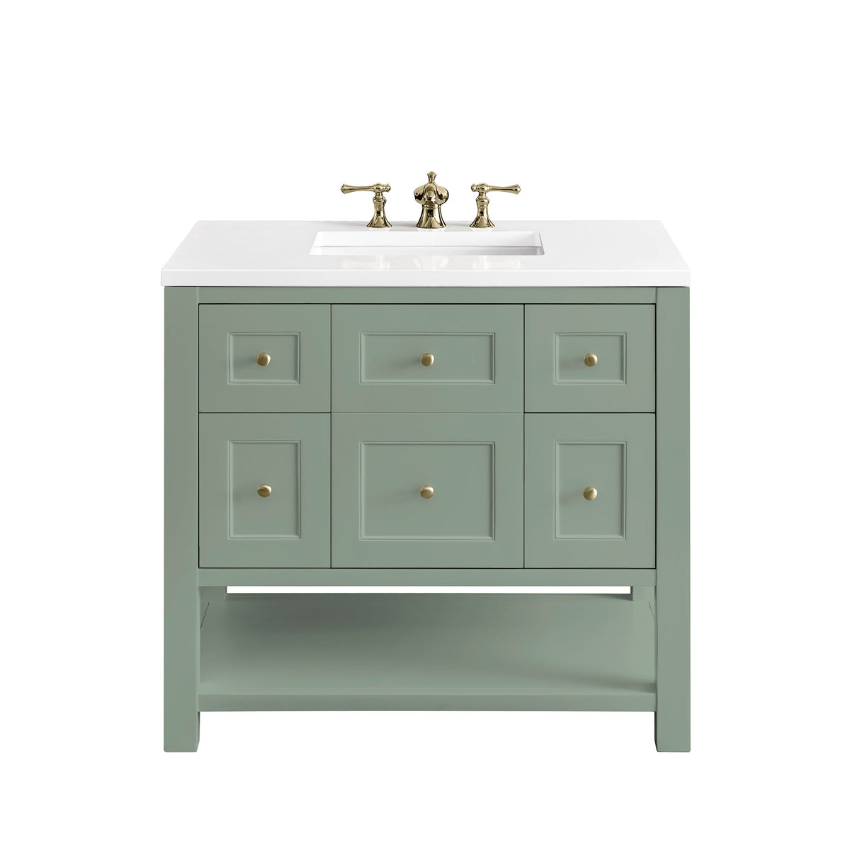 James Martin Breckenridge 36" Single Bathroom Vanity, Smokey Celadon