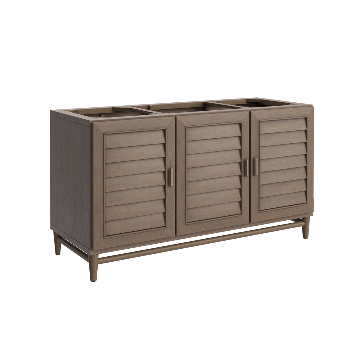 James Martin Portland 60" Single Bathroom Vanity, Whitewashed Walnut