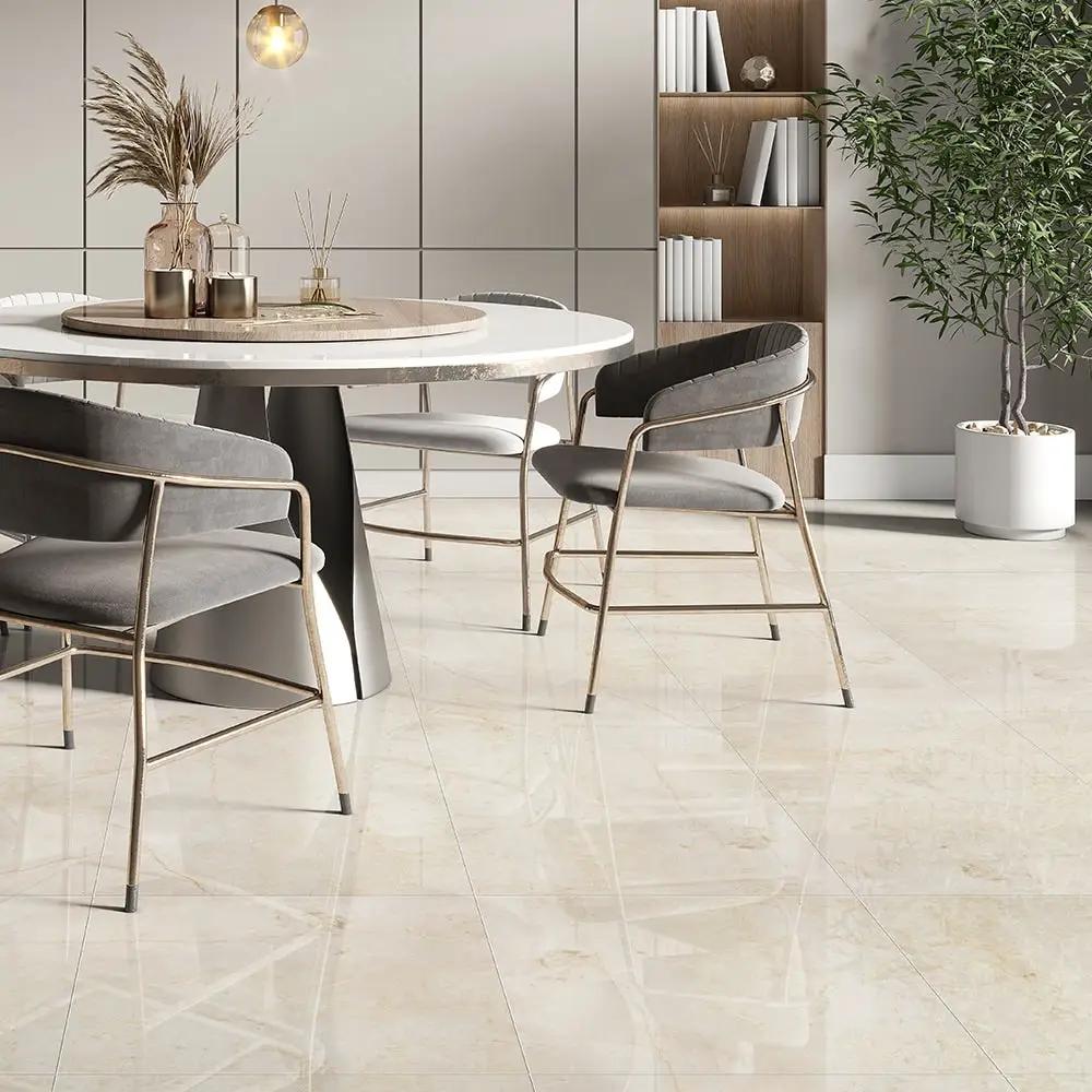Sahara Beige Polished Marble Tiles 23 5/8x23 5/8