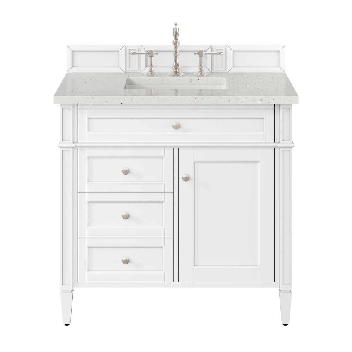 James Martin Brittany 36" Single Bathroom Vanity, Bright White