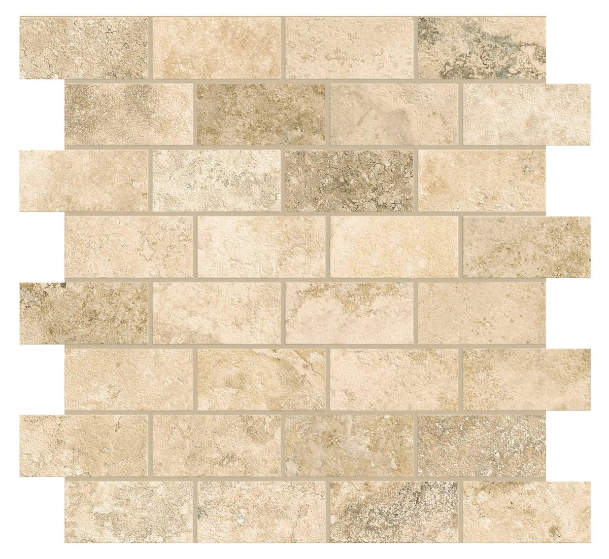Trail Cross Cut Country Classic Mosaic J Travertine Look Porcelain Mosaics 12x12