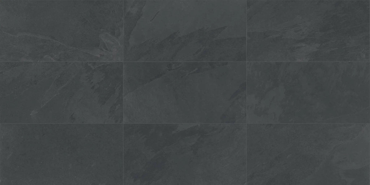 Trek Anthracite Slate Look Porcelain Tiles 12x24