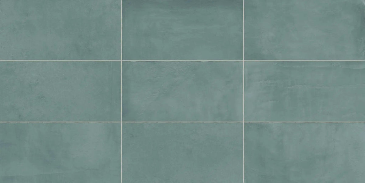 Vision Color Jade Green Anti-Slip Resin Look Porcelain Tiles 3x12