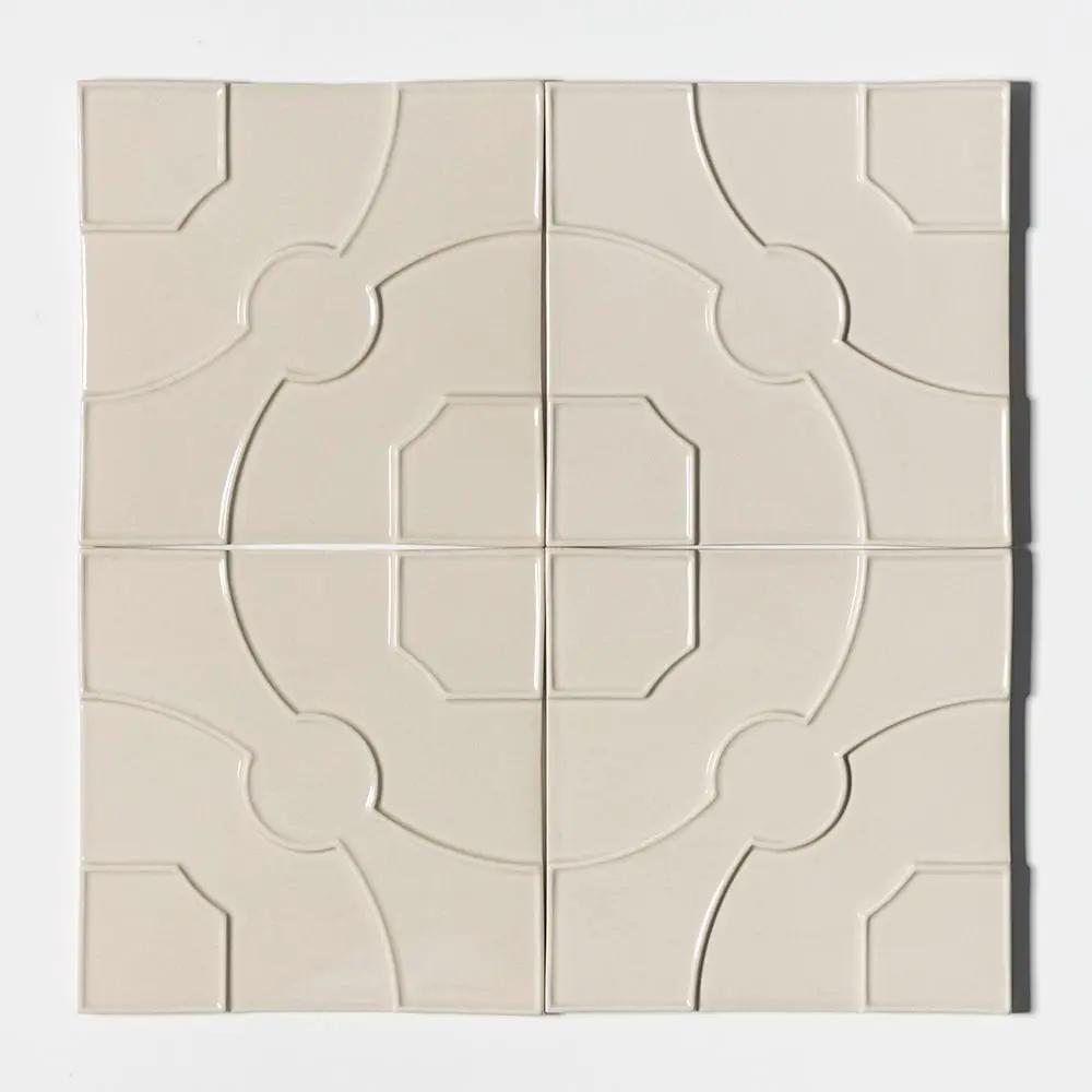 White Glossy Ceramic Accent Tiles 8x8