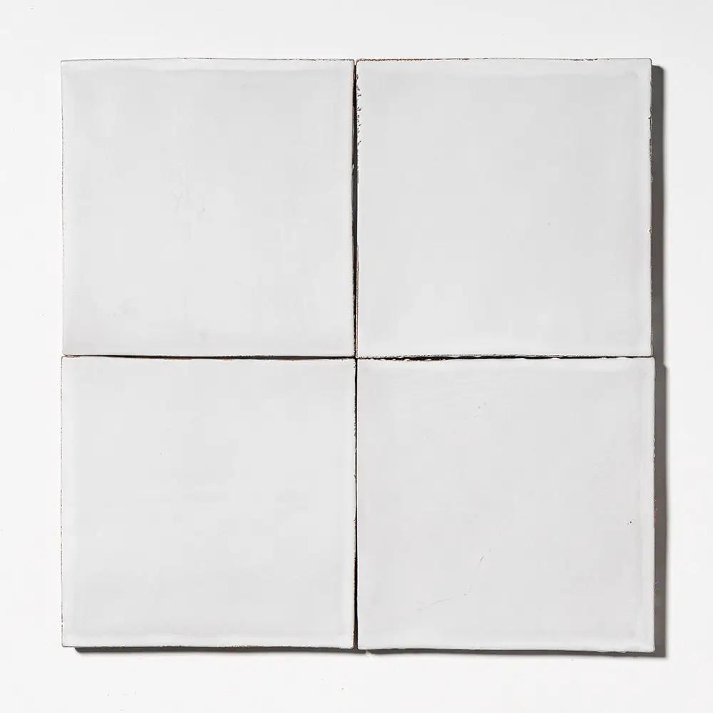 White Matte Glazed Terracotta Tiles 6x6