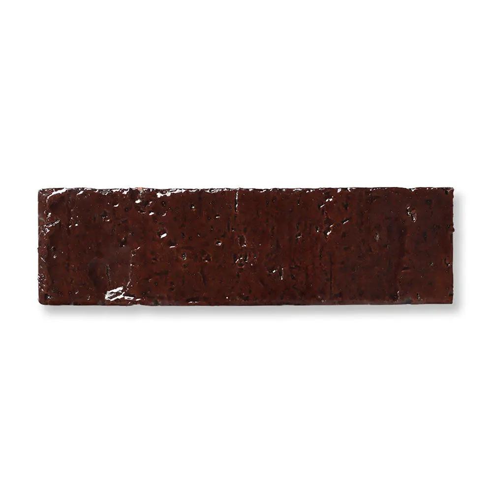 Woody Brown Glossy Subway Glazed Terracotta Tiles 2 3/4x9 3/4