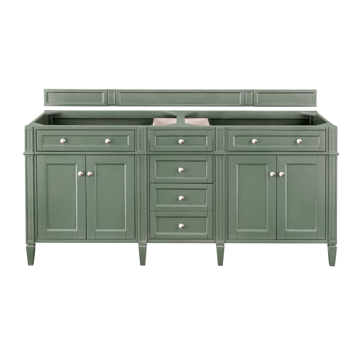 James Martin Brittany 72" Double Bathroom Vanity, Smokey Celadon