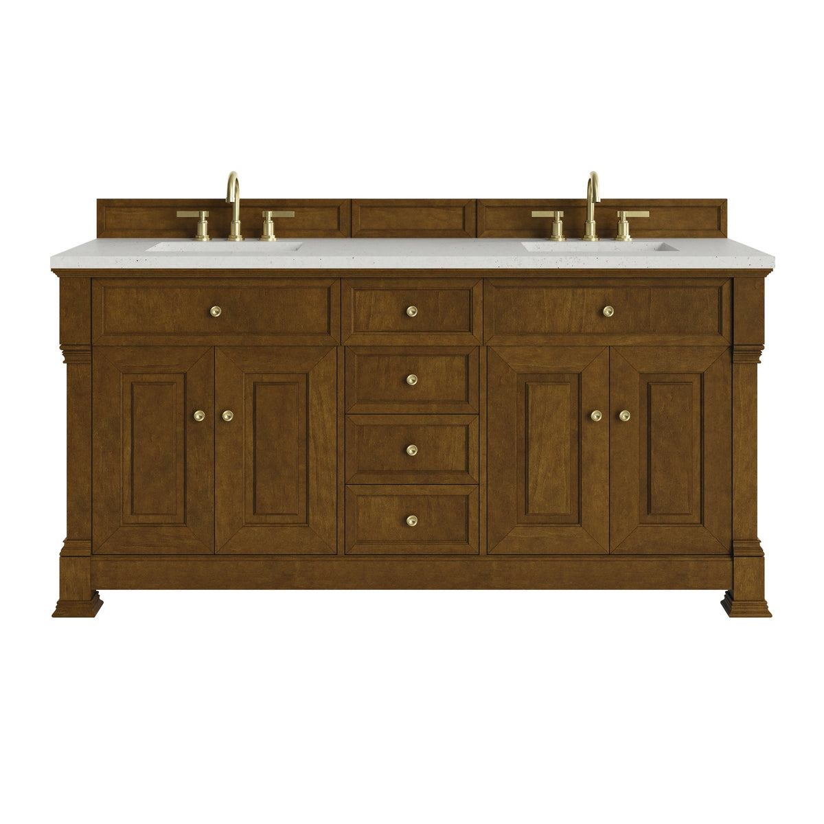 James Martin Brookfield 72" Double Bathroom Vanity, Honey Oak
